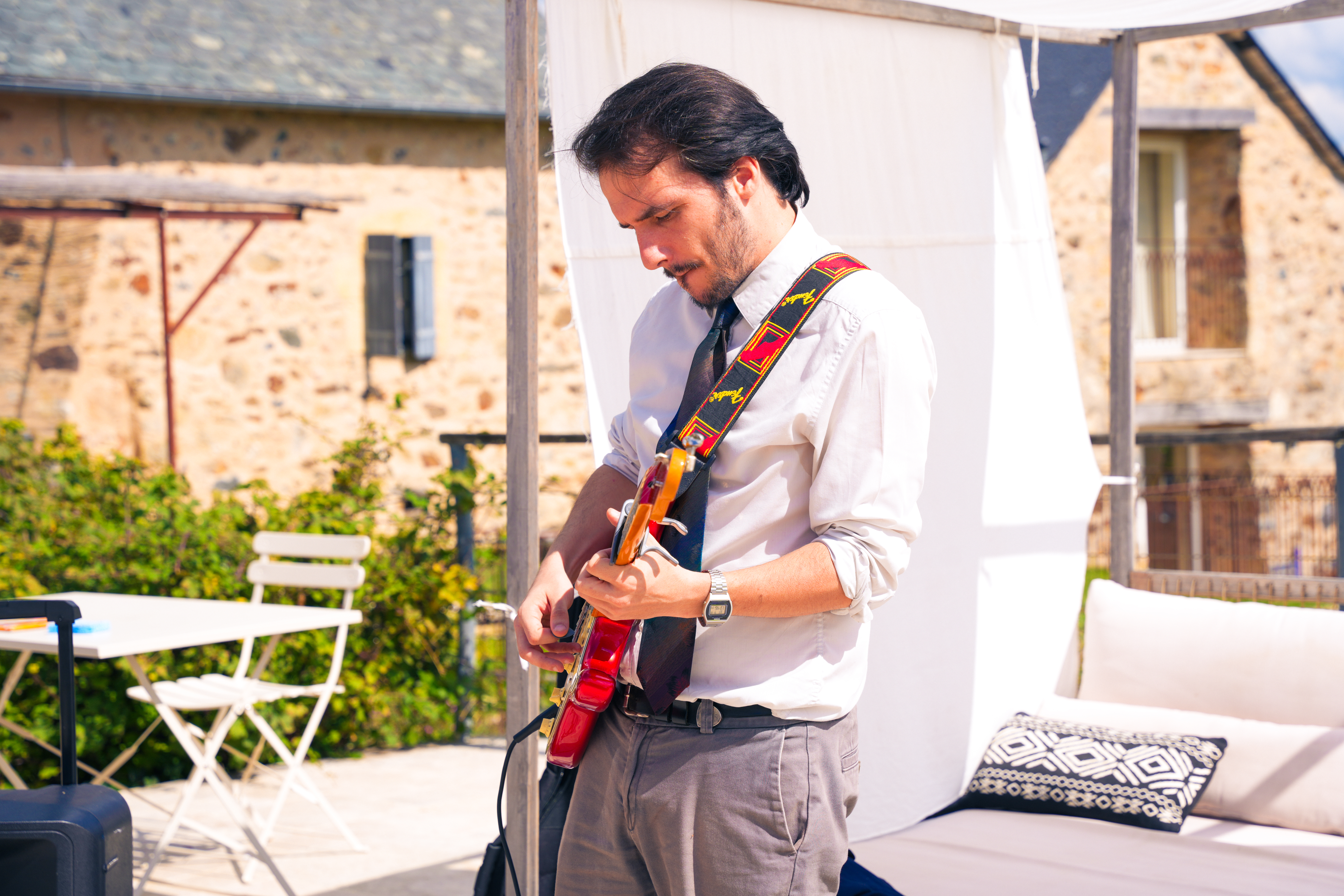 Musicien FMR Acad&eacute;mie en live pendant une prestation anniversaire.